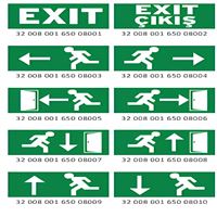 8W Exıt Acil Yönlendirme Özel Yön Etiketli 6500K 1